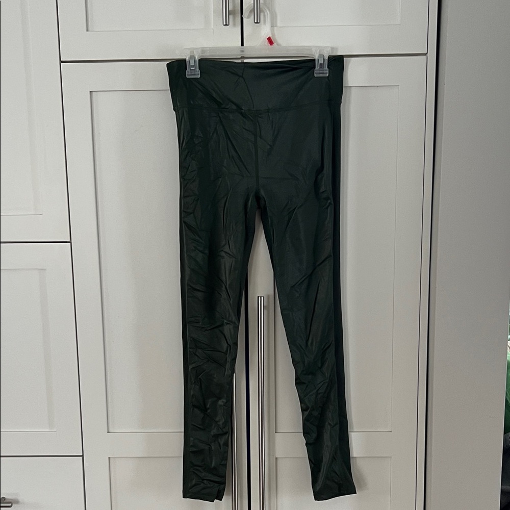 peach Dark Green Leggings